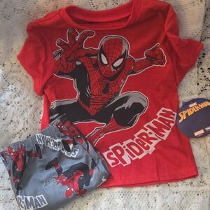 Marvel Spider-Man Boys Pajama Set Size 6 Flame Resistant Graphic Print Polyester